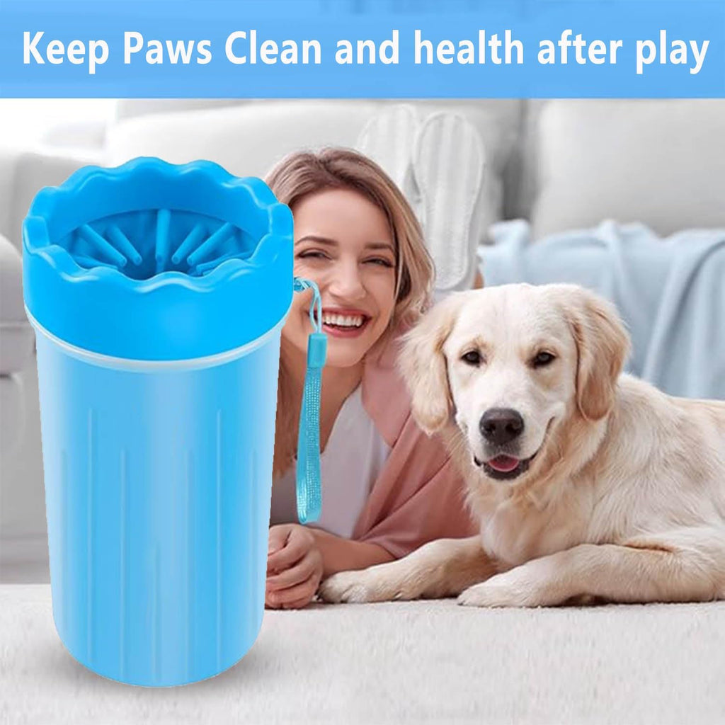 PawClean Pro – Portable Dog Paw Washer Cup (Towel + Brush Included)